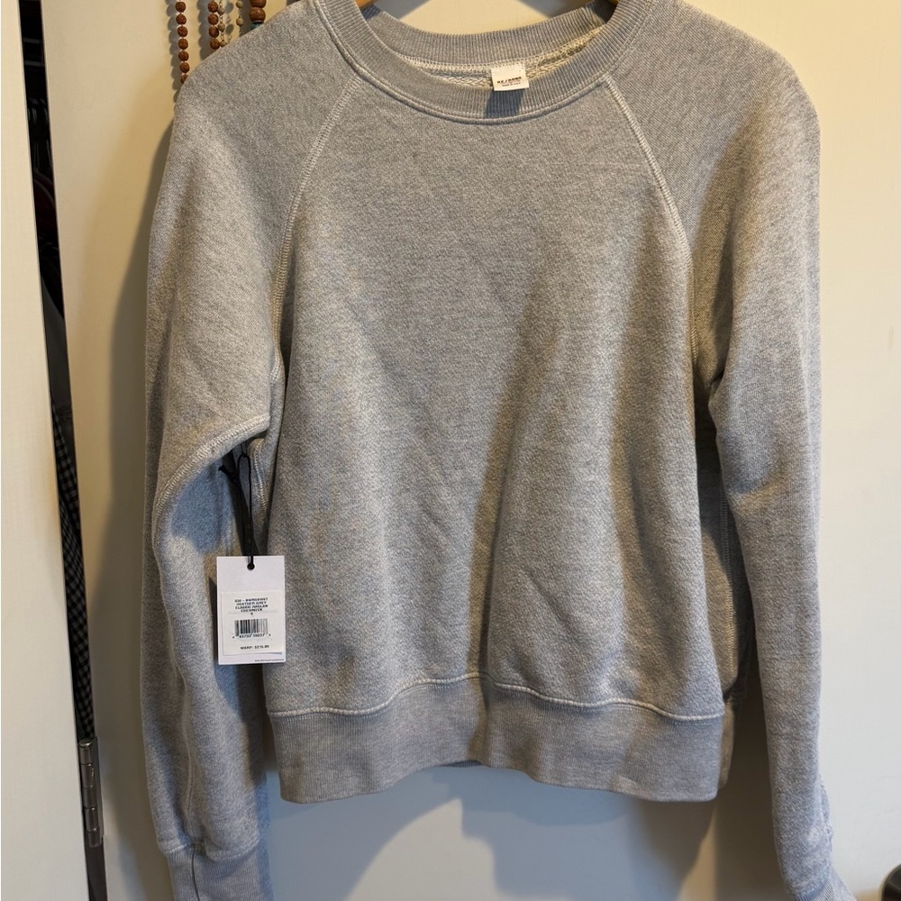 Hanes Re/Done Heather Gray Sweatshirt - Picture 2 of 5